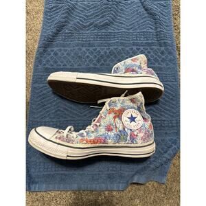 Converse‎ All Star Sneakers Womens 9 Spray Paint White HI Top Discontinued